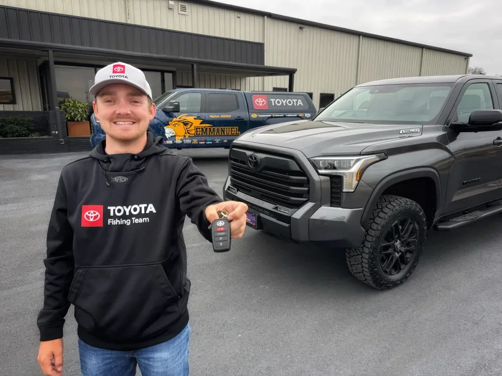 Dylan Akins with Toyota Tundra